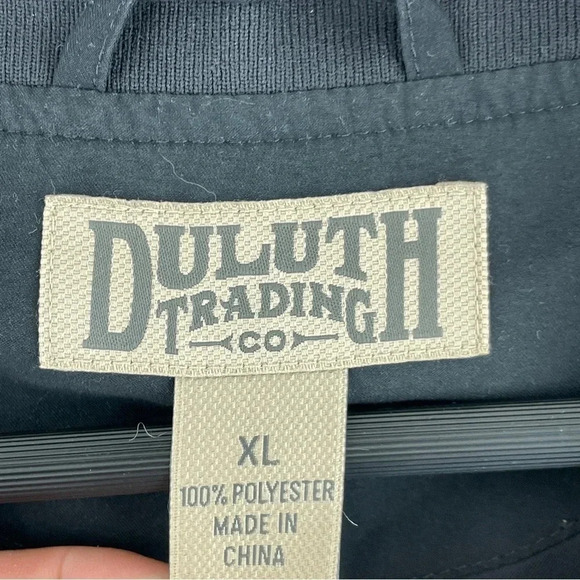Duluth Trading Windbreaker pullover Mens Size XL black 2725 - Picture 2 of 6